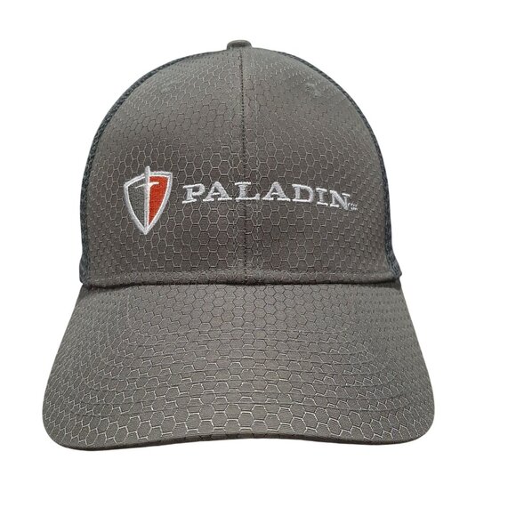 Paladin Gray Mesh Trucker Hat With Shield Logo Adjustable Strapback - Picture 1 of 5
